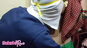 desi pregnant maid with natural big tits gets her hairy pussy fucked missionary by house owner in homemade creampie session