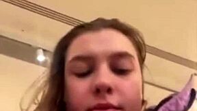 Amateur BBW Teen with Big Ass and Tits Masturbates Wildly in Taxi and Mall Public Spots.