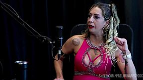 julia fontanelli shares top moments in preliminares podcast with bia hot. part 2 available on sheer red.
