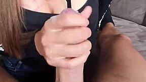 I love when submissive teen 18+ slut eats my ass in deepthroat rimjob pov