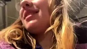 Amateur BBW Teen with Big Ass and Tits Masturbates Wildly in Taxi and Mall Public Spots.