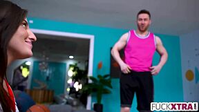 Oh wow, personal cheerleader finally fucks her shy roommate in hardcore dorm deepthroat action!