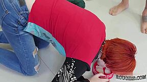 only anal teen 18+ and has squirting orgasm cummie the painal cum cat, bound in bdsm domination with assfucking and hardcore fetish close up.