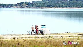 the swamp gets me horny so briseida myers strips for nudism and quickie fucking