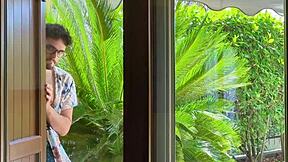 My nympho neighbor lured me over, teased in lingerie, then rode my big cock like a slut until I filled her mouth with cum