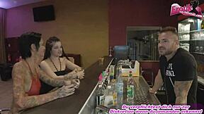 German Mother and Her Daughter Engage in a Threesome at a Disco Club.