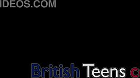 Collared british 18 year old bent over and fucked hard in kitchen quickie