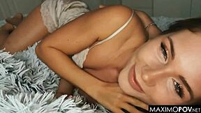 Woke up horny so I fucked this gorgeous natural blonde teen in doggystyle POV until she orgasmed 😏