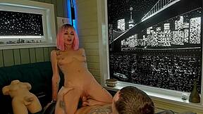 feeling so passionate as my cute girlfriend rides my big cock on the chair until i cum inside her tight pussy