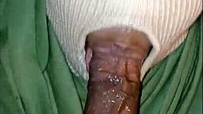 super sloppy deep throat blowjob from masked girl