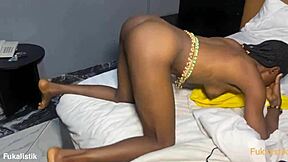 petite neighbor takes big black cock deep in her tight pussy during homemade session