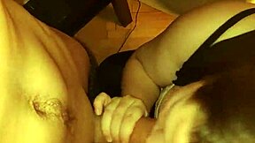 Ever seen a woman blowing a young 18+ guy's big dick like this mommy does with huge tits?