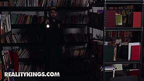 Reality Kings - college students Selina Bentz & Kai cant hold their sexual urges & get fucked in the library