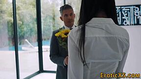 What makes this gorgeous teen babe with small tits ride that huge cock so eagerly?