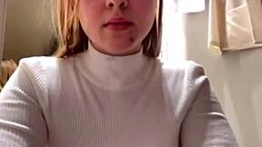 Hey public fucking in the fitting room turns into hardcore orgasm with cumshot on big tits for teen 18+ in changing room