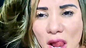 I was studying anatomy with my college colleague on the sofa, massaging her athletic body, dominating with big cock in pussy and anal creampie.