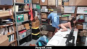 Intriguing Mall Guard Stands Firm Catching Suspect in Blowjob and Doggystyle Encounter