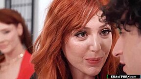 5 CUM HUNGRY MILFS CLOSING IN ON THE SPERMDONOR TO GET COCK