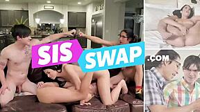 Hey, can we four teen babysitters share that big hard cock? We sucked and fucked it good on the couch!