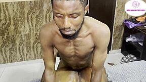 Ebony big pussy slut from the hood bent over, pounded doggystyle with mouth open moaning loud 😩 subscribe to Red