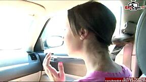 Skinny Brunette Teen With Small Tits Picked Up For Sex And Mouth Cumshot