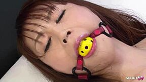 petite japanese teen with big nipples in rough uncensored jav creampie casting fuck