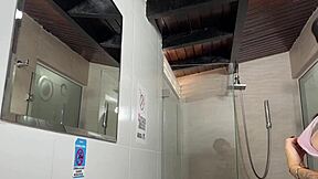 Swallow Cum Before Bathing For Work! Cute Latina Teen Rides Cowgirl With Big Natural Tits And Creampie In Bed.