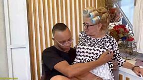 Does this busty mature get her asshole fucked hard by the plumber with big black cock?