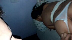 Can you believe stepdad sneaks in while stepdaughter's alone and cums deep in her hot ass?