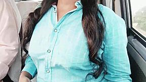 Teen big boobs college girl, why are you romancing with nabar uncle in the car using all that dirty talk?