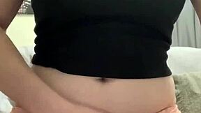 Oh, those amazing natural pierced tits feel so good as I stuff my panties into my wet puffy pussy for intense masturbation