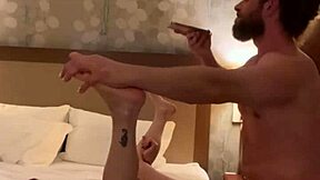Hot spontaneous hotel encounter with a stranger! This cute redhead babe takes his monster cock in part 3.
