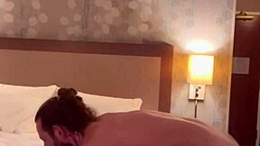 Hot spontaneous hotel encounter with a stranger! This cute redhead babe takes his monster cock in part 3.