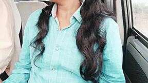 Teen big boobs college girl, why are you romancing with nabar uncle in the car using all that dirty talk?