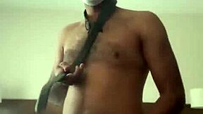 Spanking desi with fishnets turns into first time solo domination as she moans in bed ripping clothes for humiliation thrill! 😈🔥