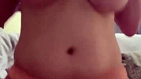 Oh, those amazing natural pierced tits feel so good as I stuff my panties into my wet puffy pussy for intense masturbation