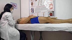 Big cock rises hard in front of curvy brazilian nurse at hospital with tight pussy patient