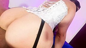 my stepmom lost a bet and paid by sucking and fucking ending in unprotected creampie