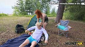 hunt4k gives russian redhead the best public sex and feet massage in forest camping