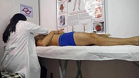 Big cock rises hard in front of curvy brazilian nurse at hospital with tight pussy patient