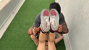 hey coach, why fuck your muscular student outdoors with that huge brazilian bodybuilder vibe?