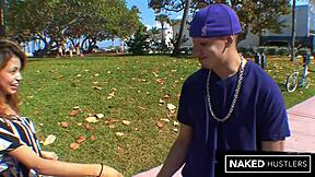 hey petite veronica gets her wet pussy fucked rough on miami rooftop by big cock