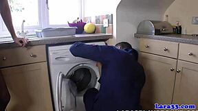 English milf pipe fitted by cheeky plummer blowjob