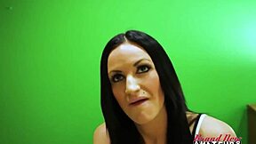 Horny Brunette Cutie Carmen Sucks Dick Gets Twat And Butt Fucked