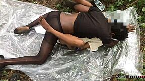 I'm this 18 year old ebony teen gettin' fucked doggystyle in the jungle by old lover... oh man