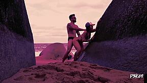 The horny teen gave a tight post-orgasm handjob to her stepbrother with a homemade cumshot massage.