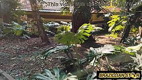 why not fuck that curvy novinha hard in the bushes with big cock pounding?
