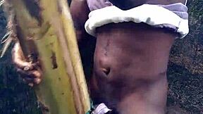 This young performer delivered a sexy show with hard cum right in the forest setting. Nature added to the intense ass cum moment.