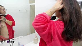 Metendo minha rola grossa dentro do bucetão dessa bbw petite com big tits e big ass 😈🍆. She's sucking that big black cock like a pro!