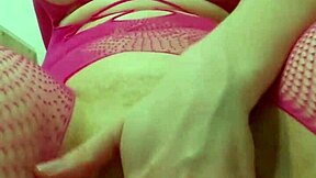 a cute girl slipped into sexy lingerie and began fingering herself solo